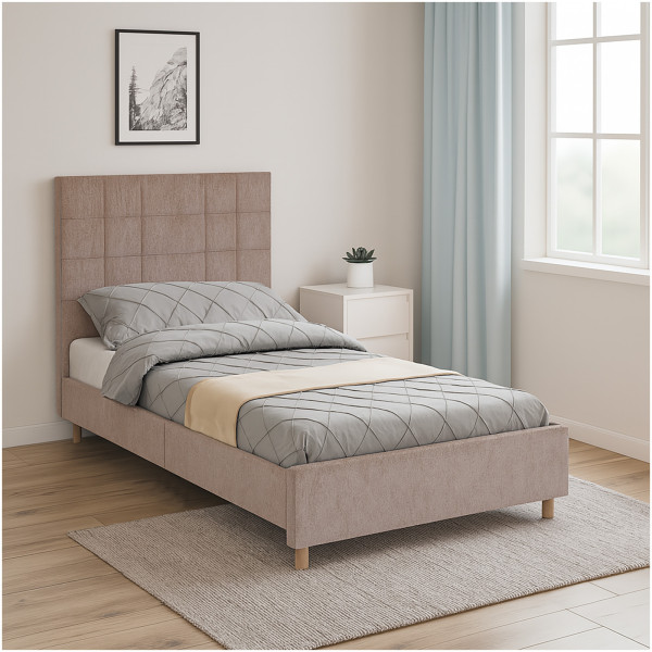 HTI-Living Komfort und Stil für Ihr Gästezimmer Einzelbett mit Polsterkopfteil Olia