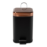 HTI-Living Jannik 3 Liter Schwarz Kupfer Treteimer eckig HTI-Living Jannik 3 Liter Schwarz Kupfer Treteimer eckig