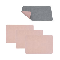 HTI-Living Grau/Rosa Tischset 4 - teilig HTI-Living Grau/Rosa Tischset 4 - teilig