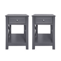 HTI-Living Hayet Grau 2er-Set Nachttisch HTI-Living Hayet Grau 2er-Set Nachttisch