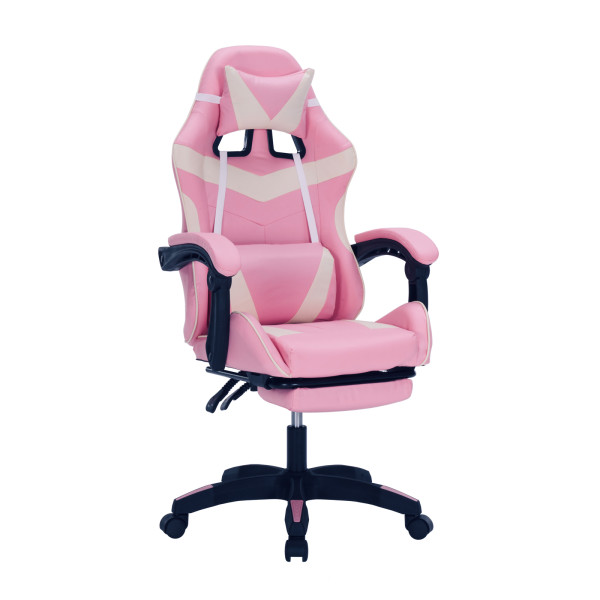 Drehstuhl Krit Eco Pink Weiss PVC