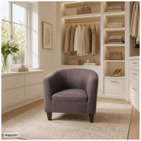 Cocktailsessel Cadogan Webstoff braun