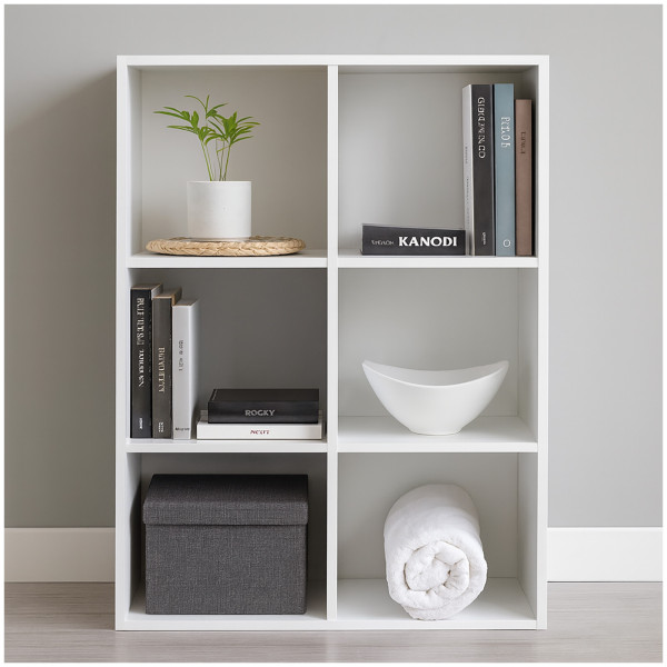 HTI-Living vielseitig als Regal oder Raumteiler Standregal Weiß 6 Fächer 60 x 90 x 30 cm