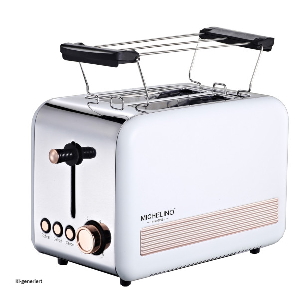 Toaster 2-Scheiben EDS, weiß/rose