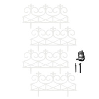 HTI-Living Lilie 4-teilig Weiß Zierzaun Nessa Solar HTI-Living Lilie 4-teilig Weiß Zierzaun Nessa Solar