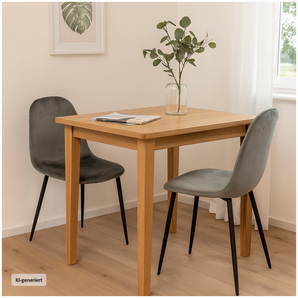 Stuhl Savannah Velvet Grau 2er-Set
