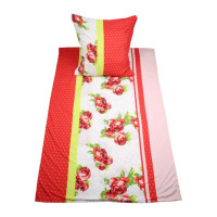 HTI-Living rote Rosen Bettwäsche 2-teiliges Set 135 x 200 HTI-Living rote Rosen Bettwäsche 2-teiliges Set 135 x 200