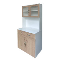HTI-Living Blanca Küchenbuffet mit Glasteil Weiß Artisaneiche HTI-Living Blanca Küchenbuffet mit Glasteil Weiß Artisaneiche