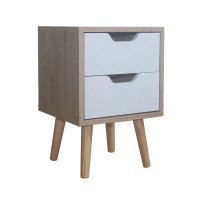 HTI-Living Thekla Sonoma Weiß Nachttisch 2 Schubladen HTI-Living Thekla Sonoma Weiß Nachttisch 2 Schubladen