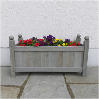 HTI-Living Blumenkübel für Garten, Terrasse und Balkon Holz-Pflanzkasten in Grau HTI-Living Blumenkübel für Garten, Terrasse und Balkon Holz-Pflanzkasten in Grau