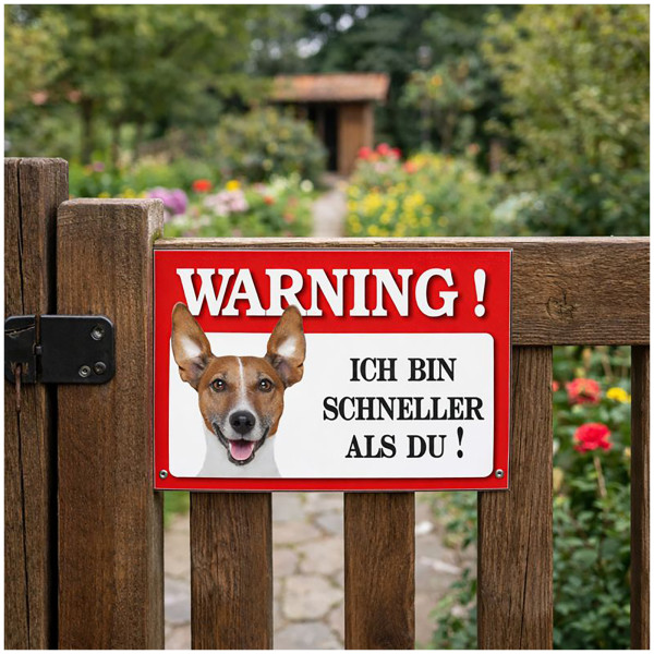 HTI-Line Jack Russell Terrier Blechschild Wachhund