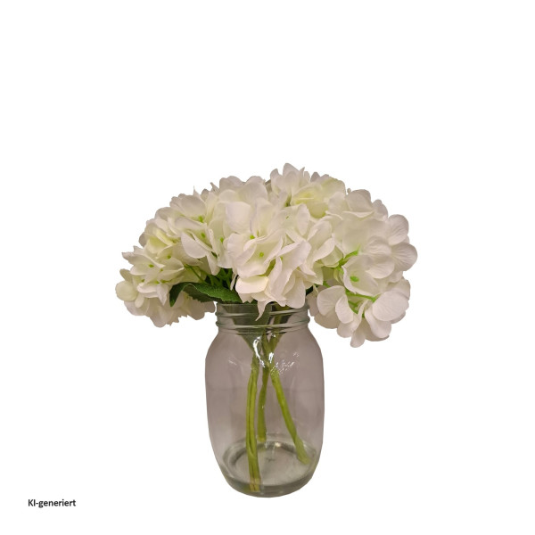 Hortensie in Vase, Flora01, Kunstpflanze