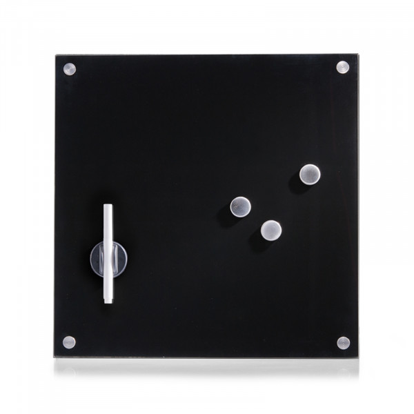 ZELLER Present Quadratisch Schwarz Memoboard Glas