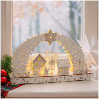 HTI-Living Weihnachtsdorf Leuchtbogen in modernem Weiß HTI-Living Weihnachtsdorf Leuchtbogen in modernem Weiß