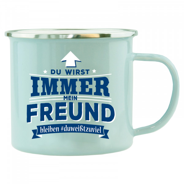 HTI-Living Freund Echter Kerl Emaille Becher