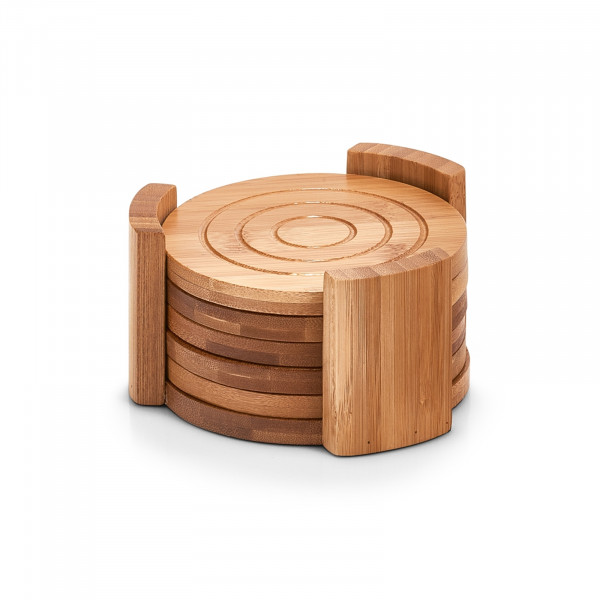 ZELLER Present Bamboo Glasuntersetzer 7-teilig