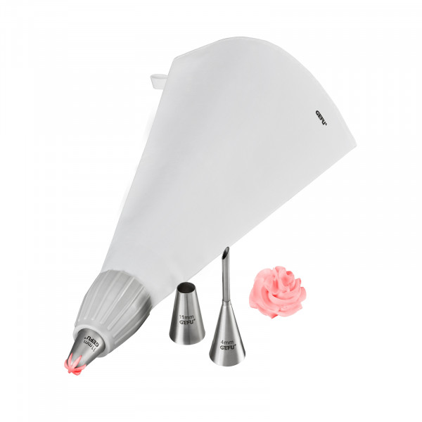 GEFU Decore Spritzbeutel Set mit Edelstahltüllen