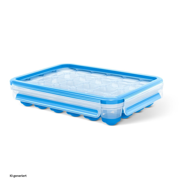 CLIP & CLOSE Eiswürfelbox,Transparent blau
