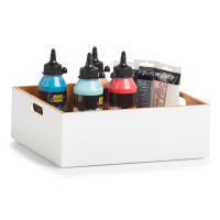 HTI-Living 30 x 27 x 10,5 cm Aufbewahrungskiste Weiß HTI-Living 30 x 27 x 10,5 cm Aufbewahrungskiste Weiß