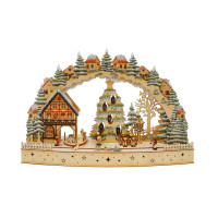 HTI-Living Winterdorf mit Zapfen Leuchtbogen LED HTI-Living Winterdorf mit Zapfen Leuchtbogen LED