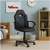 HTI-Living ergonomischer Drehstuhl Schwarz-Blau Schreibtischstuhl Junior höhenverstellbar HTI-Living ergonomischer Drehstuhl Schwarz-Blau Schreibtischstuhl Junior höhenverstellbar