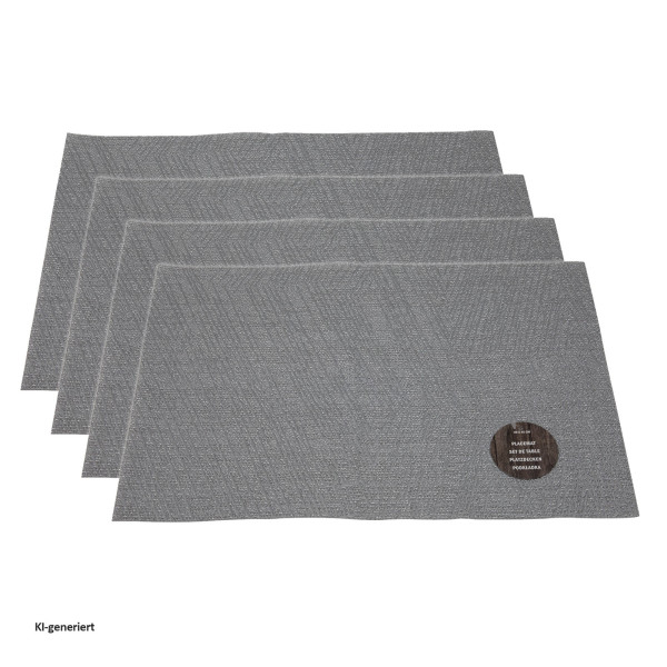 Tischsets Polyester 30x45 Hellgrau