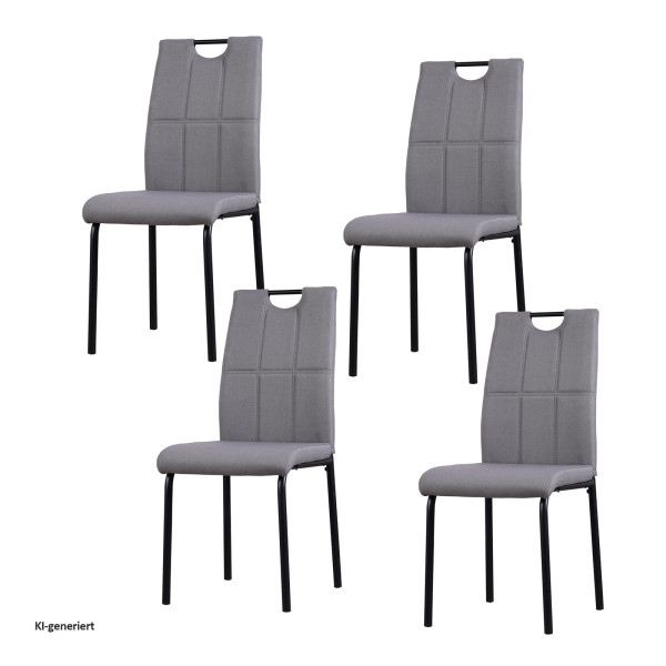 Stuhl Denton hellgrau 4er Set