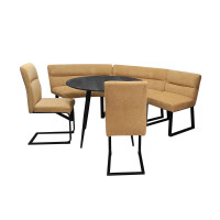 HTI-Living 1 Eckbankverlängerung und Tisch gelb Sitzgruppe mit Eckbank 2 Stühlen HTI-Living 1 Eckbankverlängerung und Tisch gelb Sitzgruppe mit Eckbank 2 Stühlen